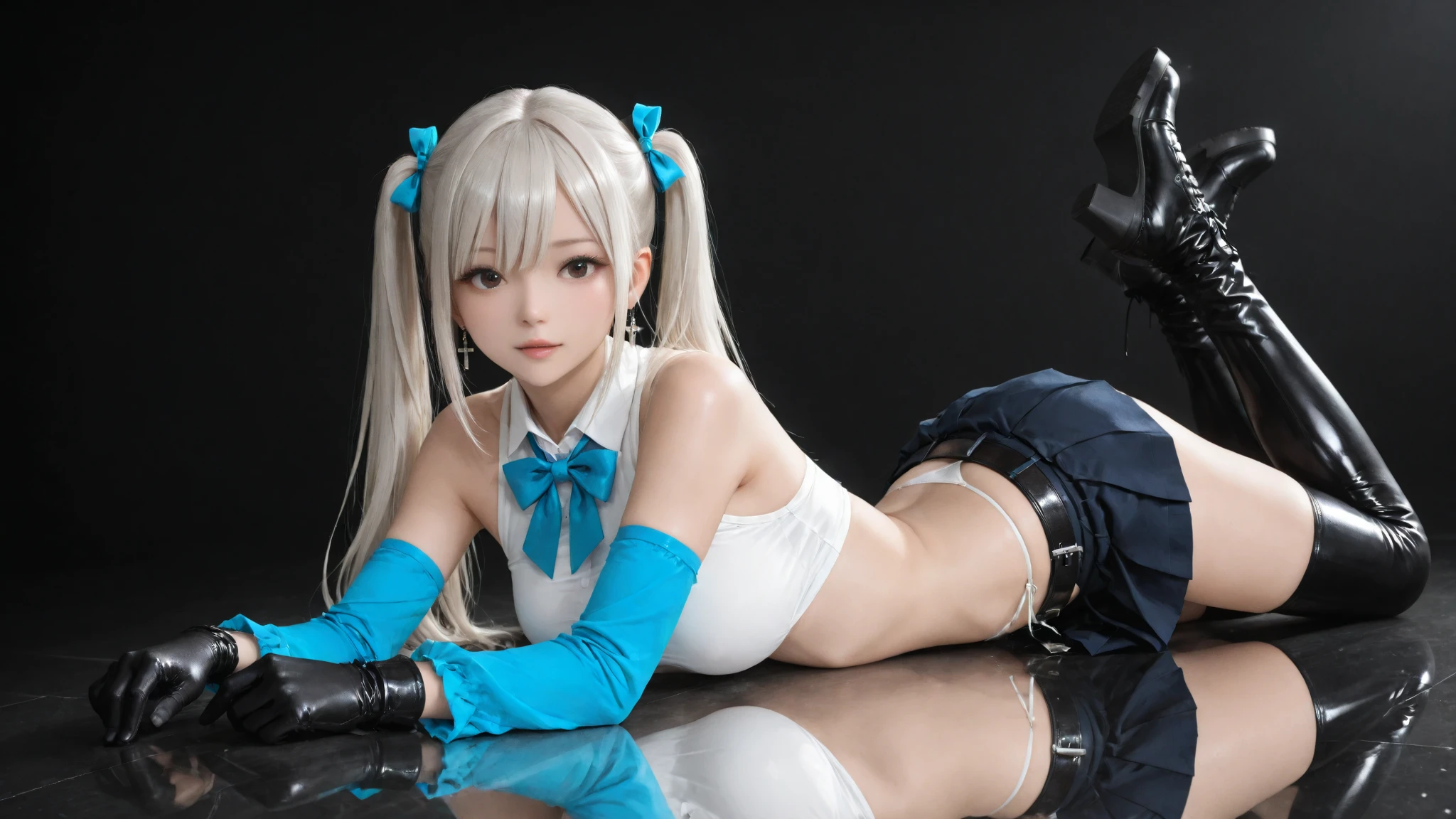 uta_onepiece, long hair, headphones,, ribbon, twintails,bed, close up,pussy,underwear,high detail,hyper quality,FHD,<lora:æµ·è´¼çä¹å¡uta-10:1> <lora:æ´å¤ç»èmore_details:0.7> <lora:SDXL模æå¨_v1.0:0.6>