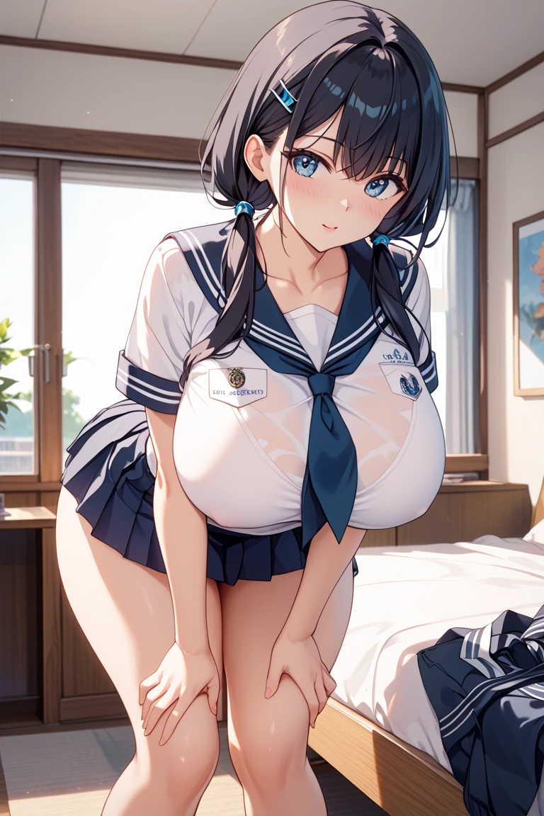 (((idol having intense vaginal sex with a man:1.5))), Intense vaginal sex with a man, I'm straddling a man's crotch, Full body image, front, Erotic anime One girl, 18-year-old, Mix 4, (32K, RAW Photos, Highest quality, masterpiece:1.2), (Anime-like, photoAnime-like:1.37), idol, cute, Short sleeve T-shirt,ミニスカート,Black knee socks, dressing room, floor, Humidity, Professional Lighting, Photon Mapping, Radio City, Physically Based Rendering, Super Resolution, She is having vaginal sex by moving her hips vigorously., (Shaking Big Breasts:1.2), {{A faceless man steals the face of an idol in his room and has intense vaginal sex with a fan}}, male, between legs, penis, Insert into the vagina, Aggressive, Detailed Cowgirl Sex, Replacing idols for breeding purposes, male, penis, Inserting the penis into the vagina, Intense piston, Banging Sex, 体をバウンドさせる, No morals, whole body, NSFW