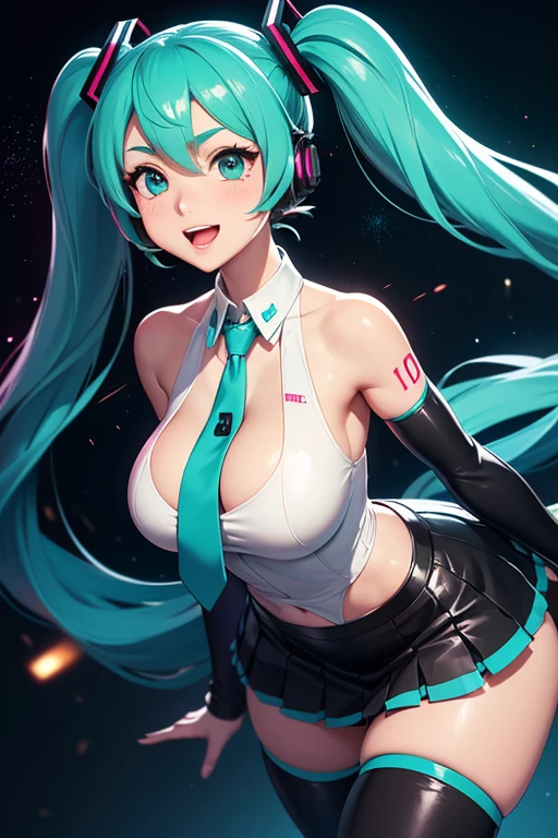 masterpiece, Highest quality,One girl, Hatsune Miku, Huge breasts, Huge breasts, Huge breasts, Huge breasts, Huge breasts, Huge breasts, Huge breasts、Big Butt