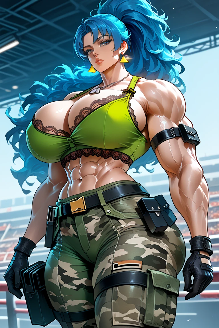 (masterpiece, top quality, best quality, official art, beautiful and aesthetic:1.2), (1girl:1.3), (gray hair victory curls), vintage 1940's American hairstyle, extremely detailed, portrait, looking at viewer, solo, (full body:0.6), detailed background, close up, vintage makeup, retro style, (warm summer military base theme:1.1), pinup girl, elegant face, long face, charlatan, smirk, mysterious, patriotic military costume, high heels, legs, P 31 mustang plane, WWII plane, fighter, plane,(((( medium, breast )))), toned, slim waist, slim hips, long legs, muscular legs, historical (WW2 airbase exterior:1.1) background, dark mysterious lighting, shadows, magical atmosphere, dutch angle, (((((huge muscles)))))