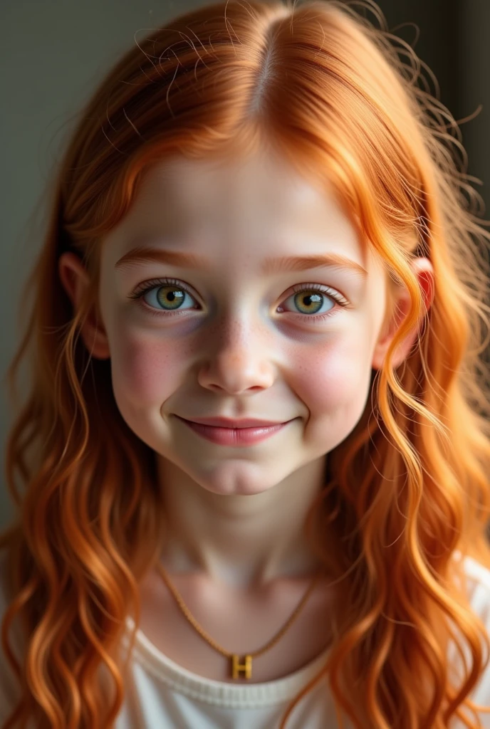 (close-up, Edit photo of curly red-haired child girl at 10 years old), (Highly detailed face:1.4) (Smile:0.7) (dark backgrounds, Moody, Private study:1.3) POV, by lee jeffries, Nikon D850, film stock photograph ,4 Kodak Portra 400 ,Camera F1.6 lens ,Rich colors ,Hyper realistic ,Lifelike texture, Dramatic Lighting , cinestill 800,