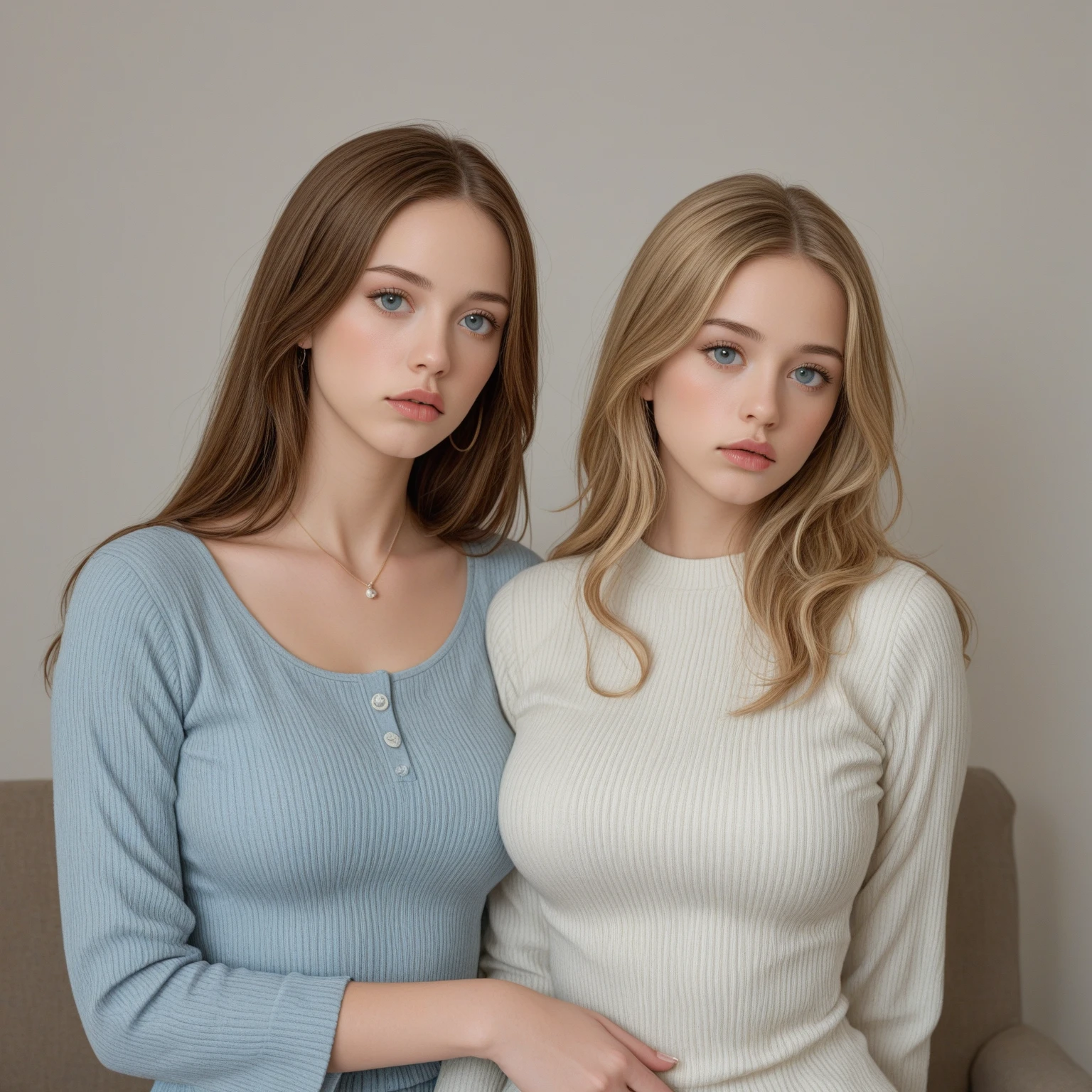 ((Best Quality)), ((Masterpiece)), (Very detailed), girl, off shoulder sweater, wide, blue eyes