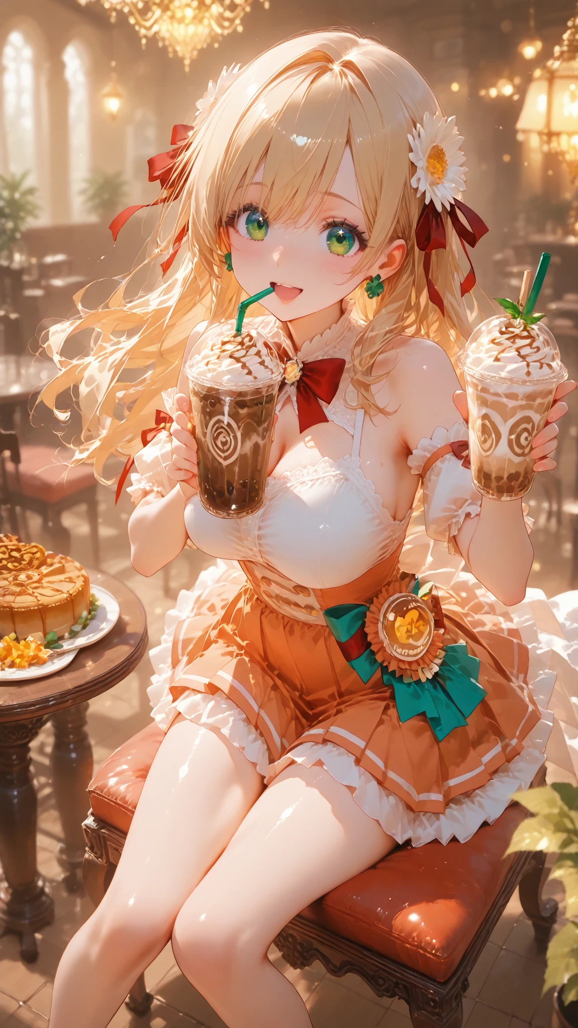 Caramel Frappuccino,no hair ornament,Older sister in cute clothes