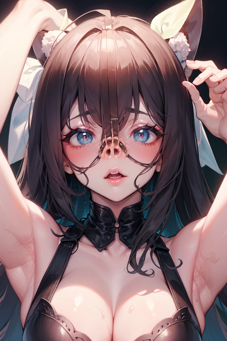 , masterpiece, best quality, highly detailed, detailed face, deep skin, <lora:more_details:1> <lora:fsrmusashi-nvwls-v1:1>, fsrMusashi, hair ornament, necklace, earrings, white kimono, cleavage, <lora:ballgag_v2:1>, ballgag, closeup of face