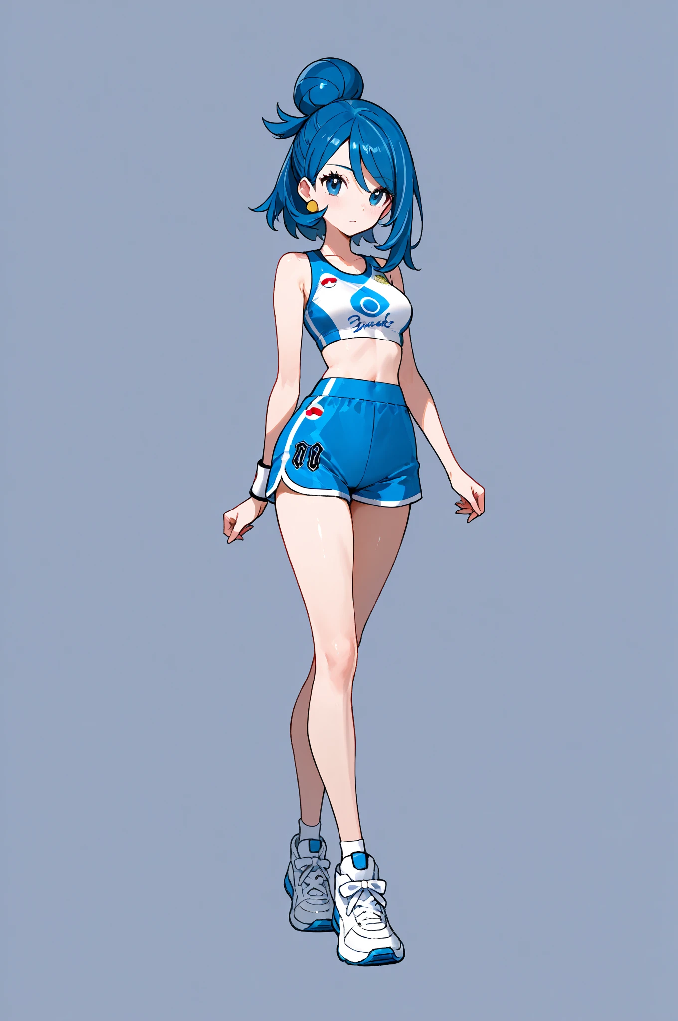 Man in blue leotard, outfit: cyan leotard, Rei Ayanami in leotard, rogue anime boy Rei Ayanami, anime male full body art, leotard, leotard