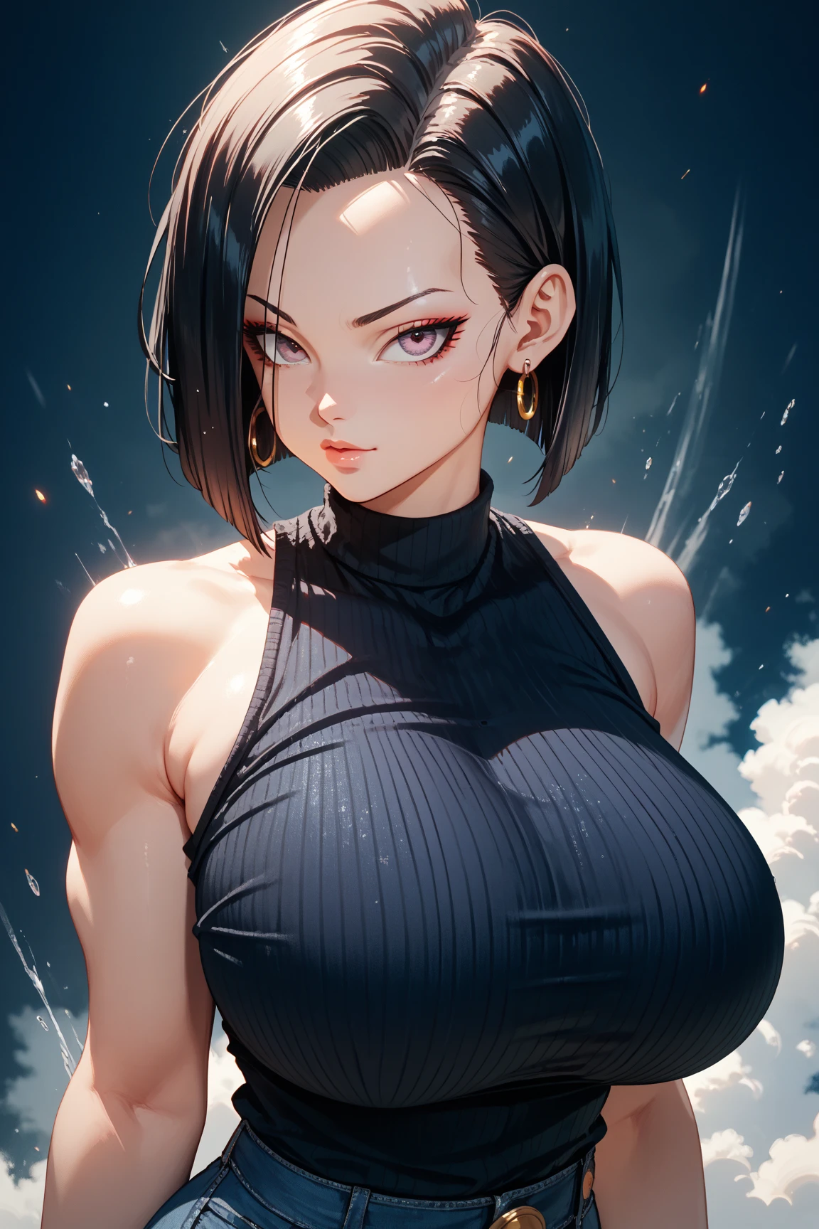 masterpiece, Highest quality, Unreal Engine, Super Resolution, Very detailed, Complex, colorful, Clear images, Sharp focus, Digital Blending,
Beautiful woman, fubuki, fubuki\(One Punch Man\), alone, Tight shirt, Tight Skirt, Perfect Eyes, Perfect Face, Ultra detailed hair, Ultra detailed face, Very detailedな唇, Large Breasts, Vivid expression, Healthy Body, Beautifully detailed sweat glands, Smooth skin texture, Carefully drawn,
(humidity:1.5), (Attractive face:1.2), (Beautiful Skin), Oily skin, Tight waist, (Big Breasts), (Puffy nipples), (Sticky with sweat), Dynamic pose,
In the world of One Punch Man, Outdoor, wasteland, (Captivating look:1.2), View your audience, Cowboy Shot,