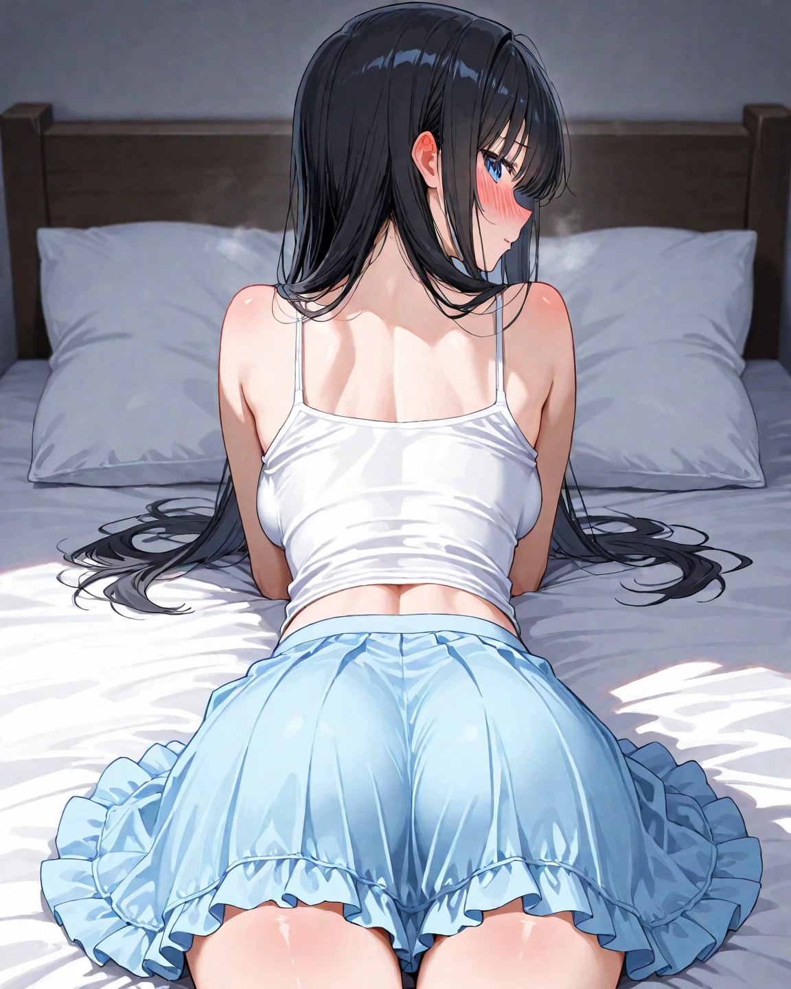 masterpiece, best quality, ultra-detailed, 1girl, doggystyle, from side, sex, 1boy, sex from behind,