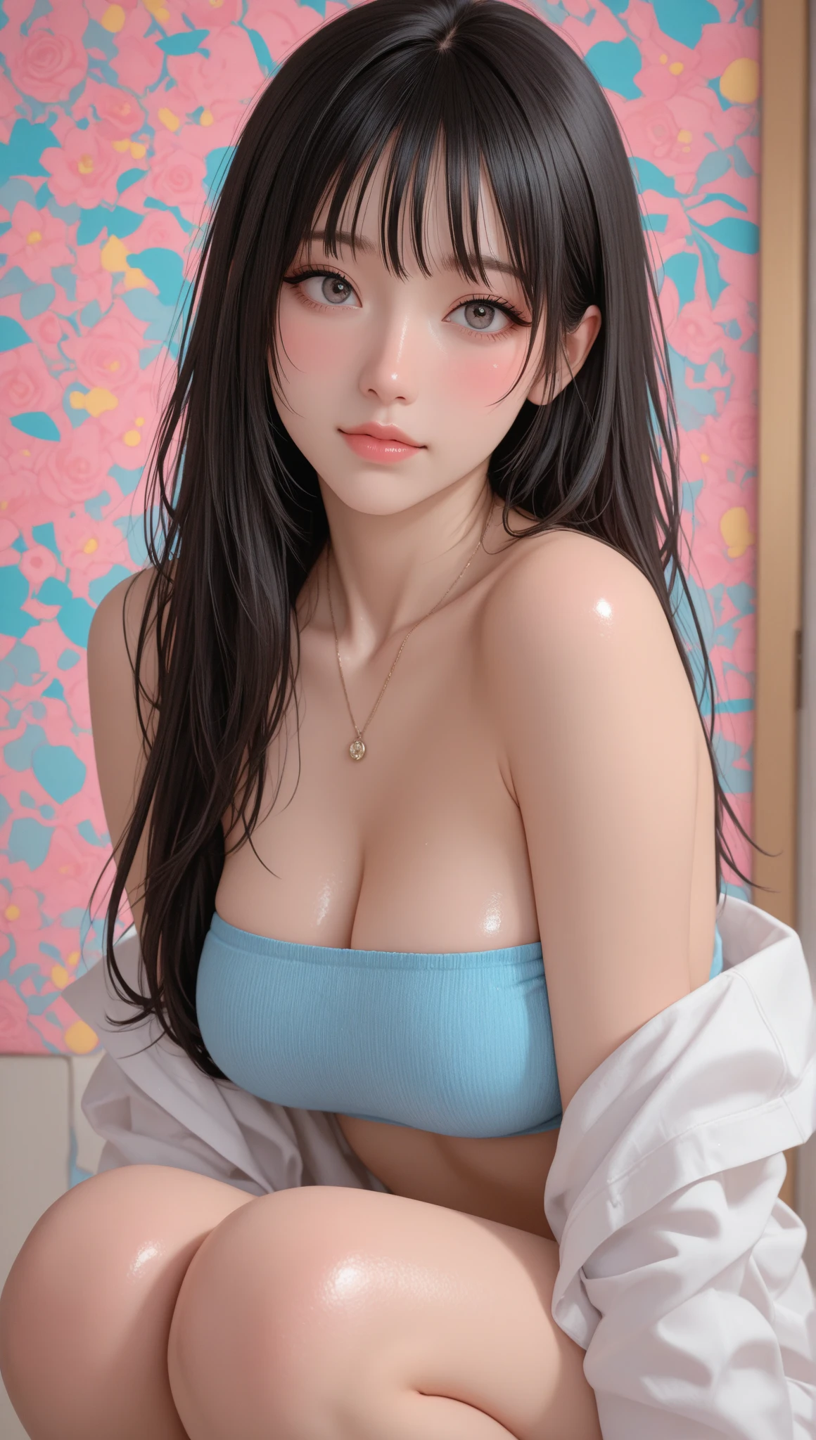 (((topless))), (((show off nipples))), (((show off spread pussy))), (((spread pussy))), spread legs, large breast, extremely detailed CG unified 8k wallpaper, very fine 8KCG wallpaper, (​masterpiece, Best Quality), High resolution, Ultra-detailed, ultra-sharp, Cinematic lighting, 1 girl, full nude,Naked, sitting on beach,  (((White sheer blouse, Microblouse, Sleeveless, open front))), (((navel ))),  (((White sheer micro mini skirt))),  (Beautiful face, Cute face, Detailed face),  (((Detailed beautiful green eyes))), BREAK, (((Sunny))),