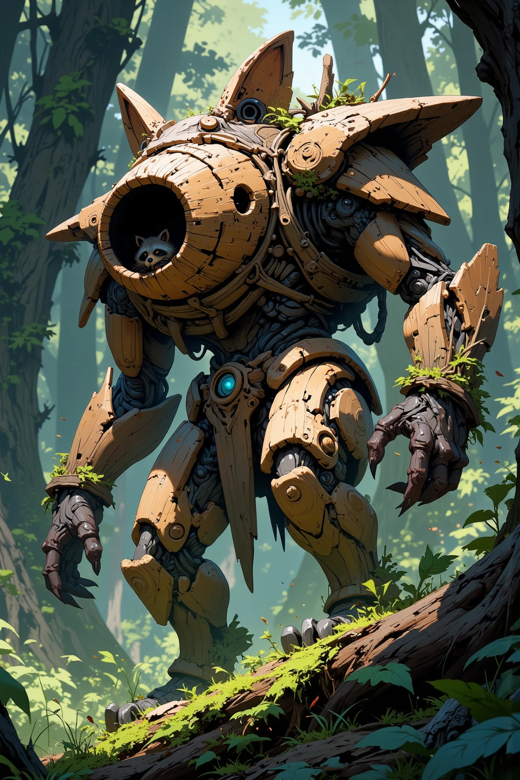 <lora:RootsBranchesAIv5:.9> RootsBranchesAI battle mech