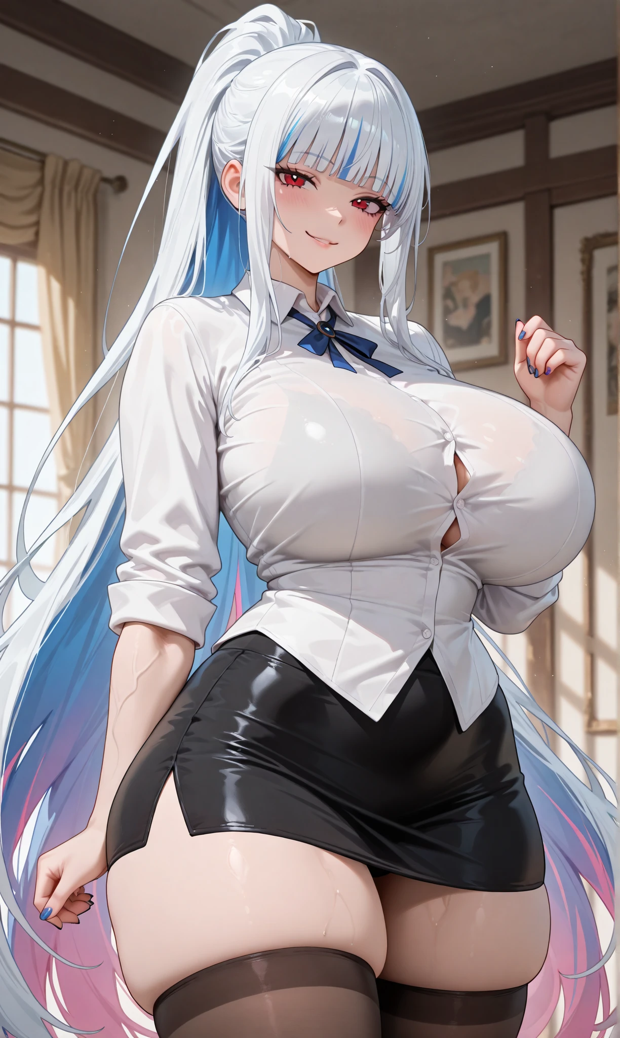 Nuns、Panties in full view、Light blue stripes々Panties、Big Breasts、beautiful girl、Praying、Nippleasturbation、One female