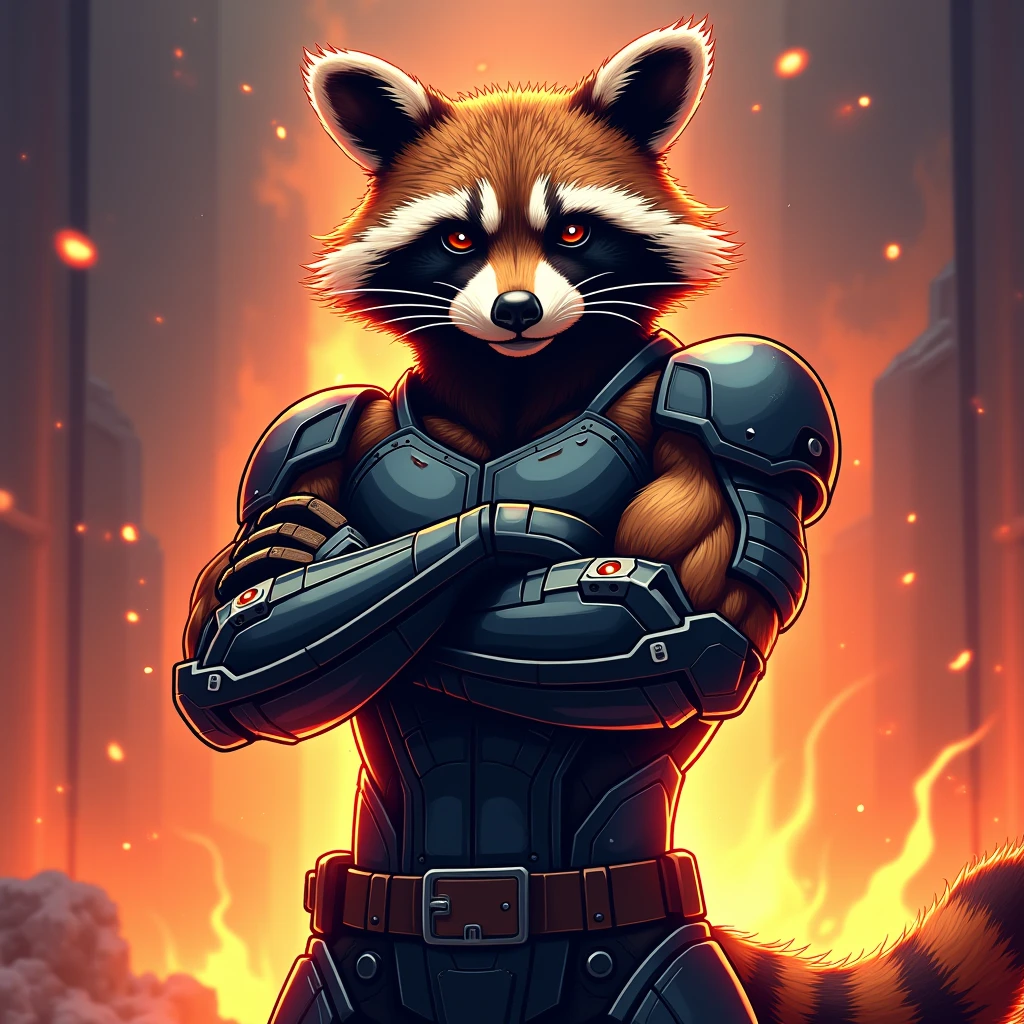 Rocket Raccoon (Marvel), werewolf, mascle, sexly, brawny, standing alone, big fit ass, RABID, olhos vermelhos e brilhantes, black and bristly hair, Sauvage, frightful, fully body, Forest scenery at night, gigantic erect canine penis