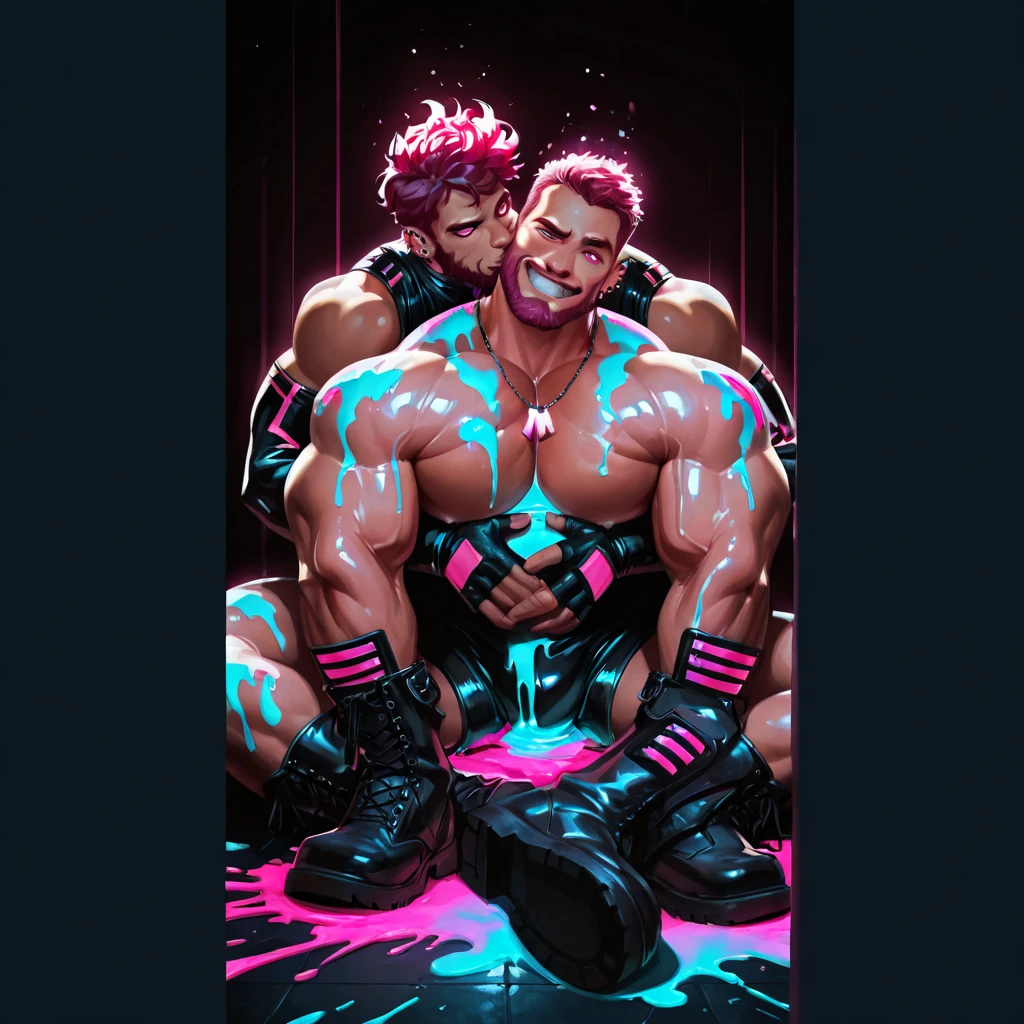2 boys, Justin Bieber and Malik Delgaty、big buttocks, Steep hips, muscular, masterpiece、With bright, Sports briefs, mini, tight, form-fitting, Full length view、Fashionable hair、kiss