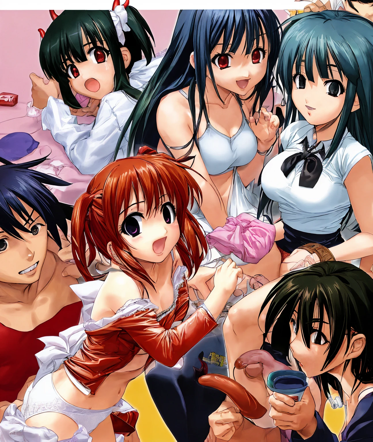 3girls, akashi kaoru,nogami aoi,sannomiya shiho 8k, masterpiece, absurdres, anime,(completely nude:1.2),