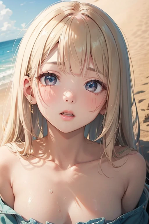 ((Perfect Anatomy)))、masterpiece、highest quality、Super detailed、(masterpiece、highest quality)(Highly detailed illustration)(Official Art)(Ultra-high detail)、(Perfect body))
（Beach）
Focus blunt bangs bob cut girl、(Silver erotic micro bikini girl:1.5)
(low length、Small breasted girl:1.4)、15 years old、Baby Face、
（Large man、Men&#39;s swimwear）
（2 men、1 female：1.4）、（Shy girl blushes）
((((The faces of the two men are out of frame:1.5))))
((((A girl stands between two men, holding the girl&#39;s torso and crotch: 1.5))))、Men caressing girls&#39; bodies、
((Men are out of the picture:1.4))、All the characters except the girls are blurred.