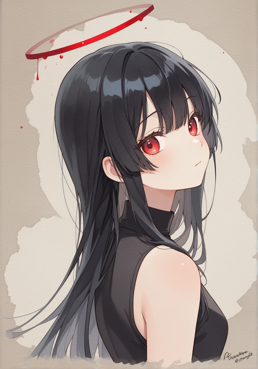 1girl, black hair, (red eye) ,red rose, Red bow, black noble dress ,pale skin,
(high resolution, high detail, best quality), mysterious, elegant, shy