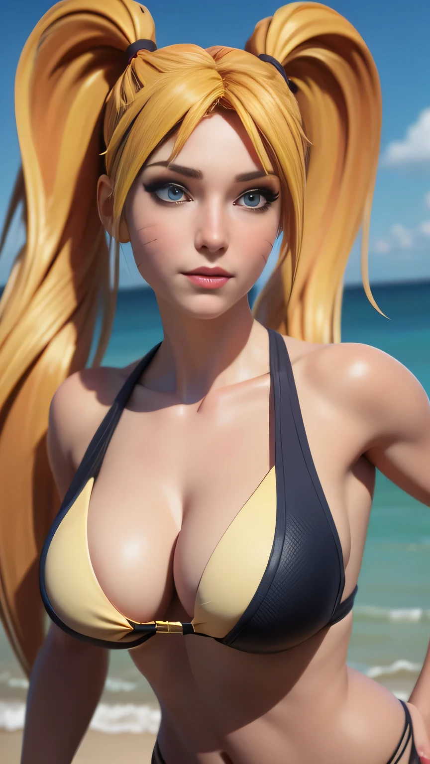 masterpiece, best quality,realistic,ultra realistic,realistic,1 woman,Marika,1girl,elegant body,beautiful face,detailed face,<lora:queenMarika0.2:1>,marika,blonde braided hair,yellow eyes,beach background,golden bikini,peace hands,winking eyes,selfie