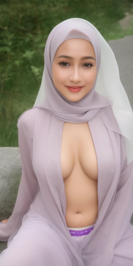 Beautiful, cute baby Face, 16 Years old Jennifer Aniston, (wearing hijab), full hijab, ???? long sleeves kebaya dress, slightly Chubby , White Skin, Smiling, ???? studio Background, day light,mid shot, full body, Perfect Potrait, Bokeh Effect, Look at Viewer, big ??????, ((adorable:1.2)), ((masterpiece:1.1)), ((bokeh:1.2)), ????????,(naughty seductive poses)