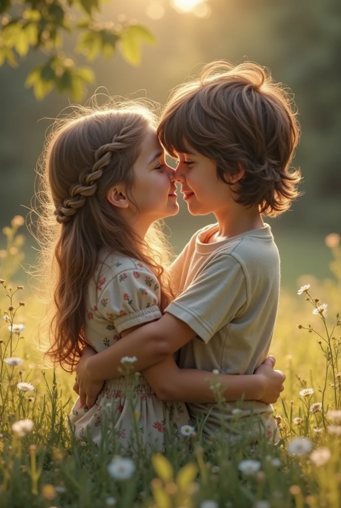 boy and girl Sex between on green grass
