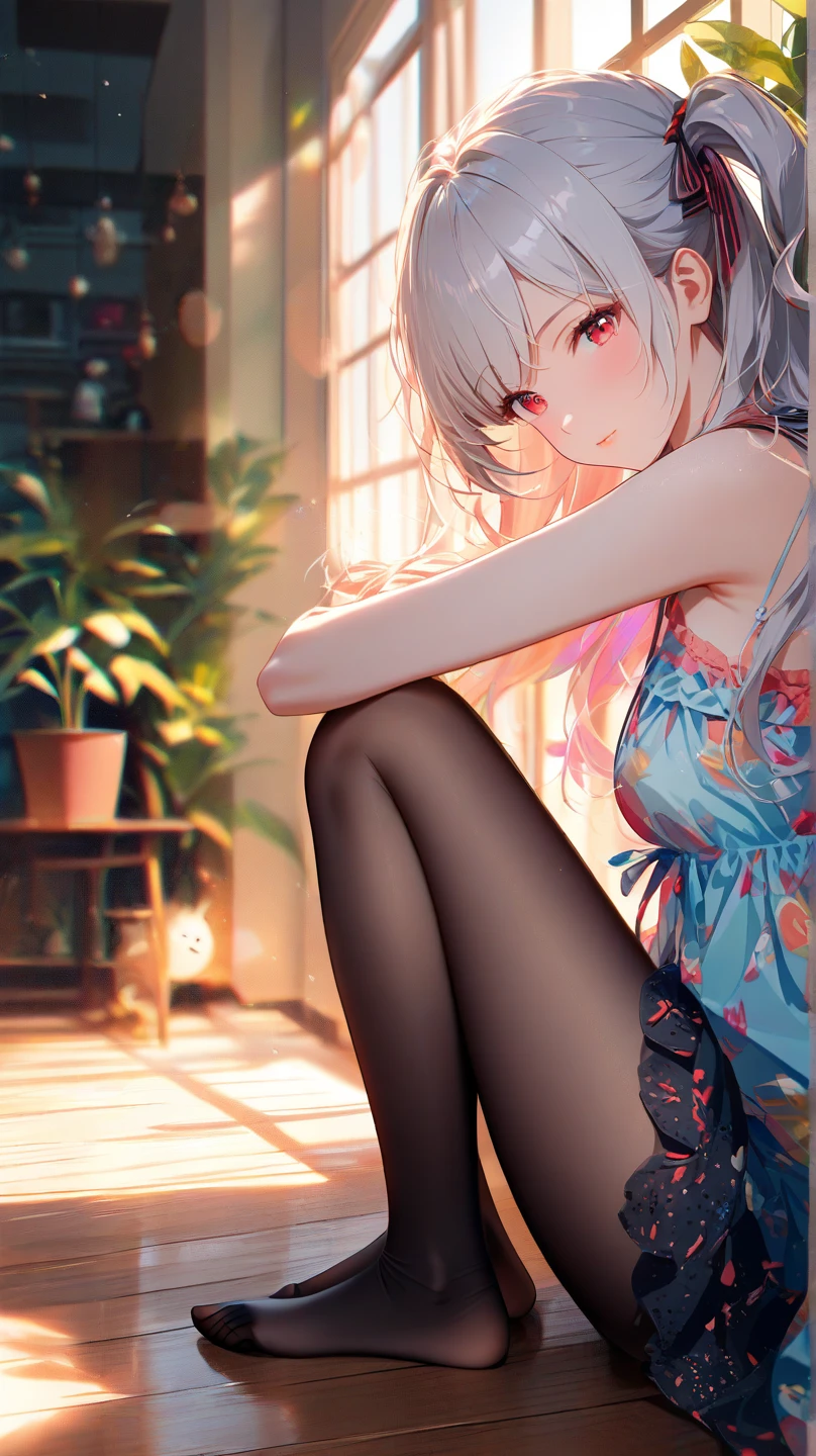 absurdres, RAW photo, extremely delicate and beautiful, masterpiece, Best Quality, ultra high resolution, 32k, hyperrealistic, ultra-detailed, detailed description, pale skin, 20 years old, tearful mole, earring, Colossal tits, short medium hair, wavy hair, full body shot, alone, cheongsam, halterneck,