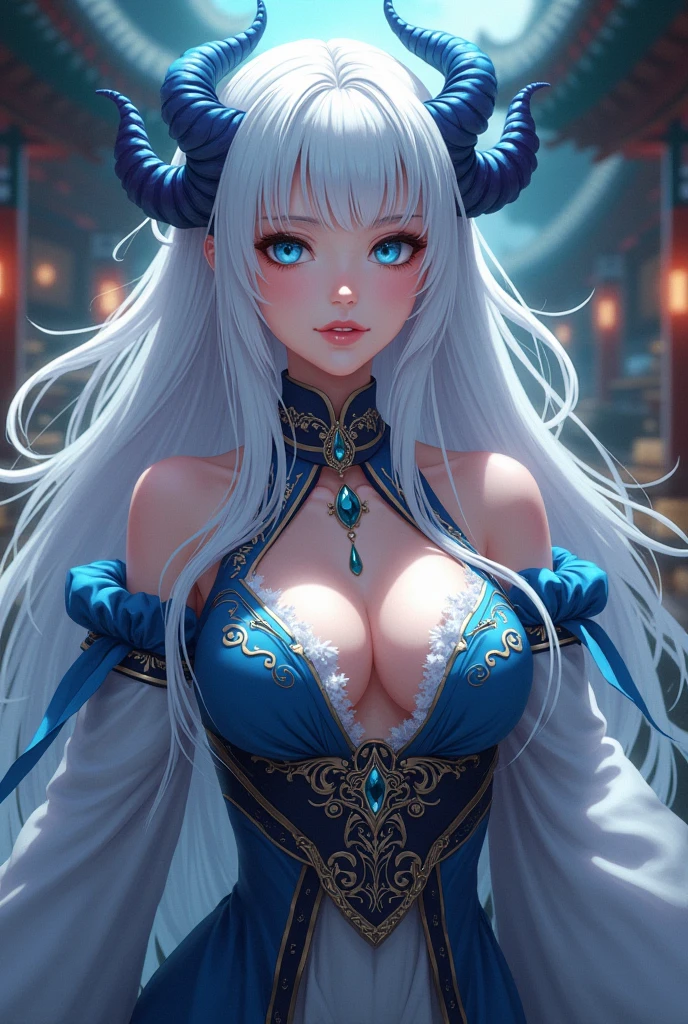 (absurderes、hight resolution、ultra-detailliert)、1girl in、a matural female、white hair、length hair、bluntbangs、blue eyess、doress、long-sleeve、Finely detailed eyes and detailed face、intricate-detail、BREAK Mosaic Art、small pieces、colorful tesserae、complex pattern、Tiled design、durable surfaces、Old fashioned technique BREAK macro photography、intricate-detail、Enlarged texture、Stunning clarity、Hidden beauty、Immersive perspective BREAK、 artisanal creations、Handmade products、unique designs、intricate detailes、Creative expression、skilled craftsmanship、huge tit、Best style