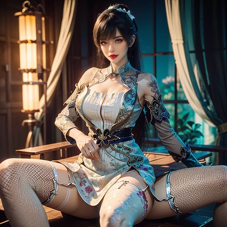 Arad woman in dress sitting on windowsill, cute anime waifu in a nice dress, trending on cgstation, 8K high quality detailed art, anime barbie in white stockings, highly detailed exquisite fanart, Extremely detailed Artgerm, the anime girl is crouching, flowing magical robe, beautiful and seductive anime woman, WLOP and Sakimichan