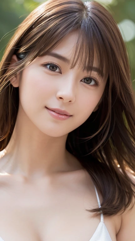 (RAW Photos, Highest quality), (Realistic, Photorealistic:1.3), Tabletop, Crying face,Closing eyes,Very delicate and beautiful, Soft Light, (Brown Hair, Straight shoulder-length hair fluttering in the wind), Beautiful detailed girl, (Detailed fingers), Highly detailed eyes and face, Beautifully detailed nose, Beautiful attention to detail, 1 Girl, Japanese, Pure beauty, cute, (Half Body:1.3), Realistic face, Realistic body,