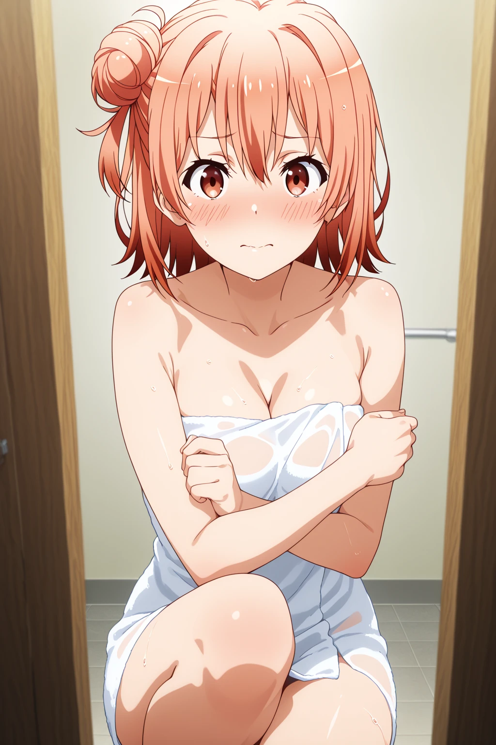 ((Highest quality)), ((masterpiece)), (be familiar with), Perfect Face, indoor, Bedroom, Watching the audience,
One woman, Yuigahama Yui,
Open Mouth, Ecstatic expression, blush, smile,
Small breasts, Flat Chest, Young Girl, Lori, child, Girl,
Short Hair, Side Pony,
Fully nude, Nipples exposed, Sex with a man with a big dick, 膣内ejaculation, Semen is taken, Insert a into your, Sex in missionary position, , Leg spread,