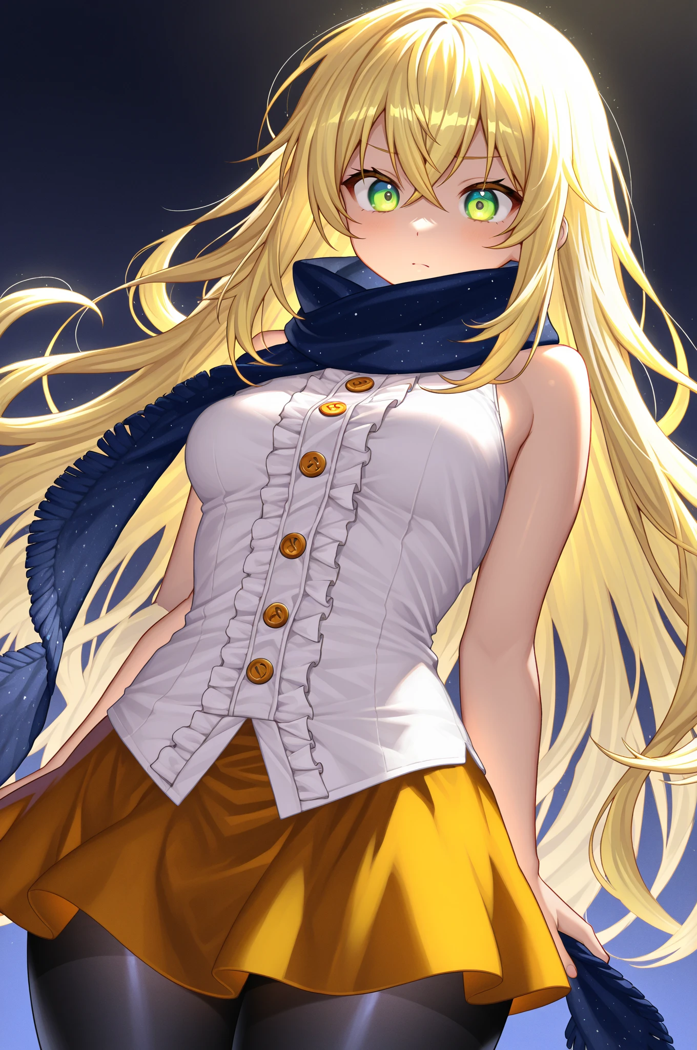 masterpiece、highest quality、High resolution、Very detailed、Close-up、Medium wide shot、Mature Woman、(mint, blue eyes, braid, Hair between the eyes、Long blonde)、 Green turtleneck sweater、Big Breasts、Smiling、Clothes that show off your body lines、Clothes that fit the body、Sexy posture