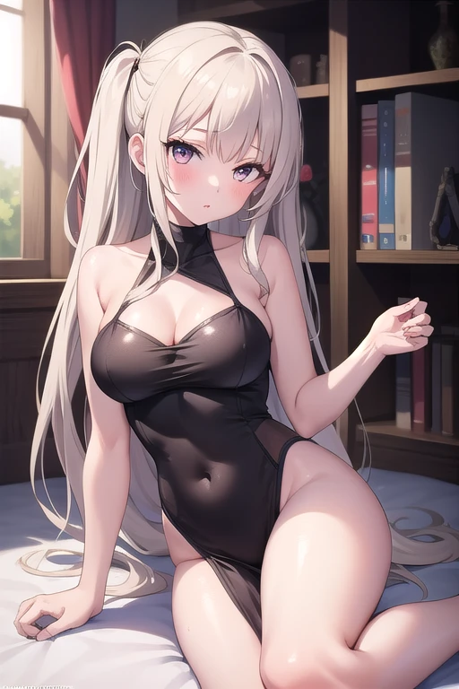 ((Seductive Anime Girl:1.2, 1 lady))、masterpiece, ultra-detailliert, 8k, Top image quality, digitial illustration, Sharp Focus, Smooth texture、high quality、ultra resolution、glossy realistic skin texture、shiny skin、((looking up at viewer:1.3))、(((kneeling:1.3, open legs,:1.2)))、((arms behind head:1.3, armpits))、((cowboy shot:1.2))、((bunny girl costume:1.3))、((cleavage:1.3))、((crop top navel))、((highleg:1.3))、((huge breasts:1.3))、((huge hip:1.3))、((thick thighs))、((cameltoe:1.3))、collarbone、precise human body structure, ((lightsmile, Open mouth:1.5, a sultry, in heat, blush, Seductive emotions, agitation)),
