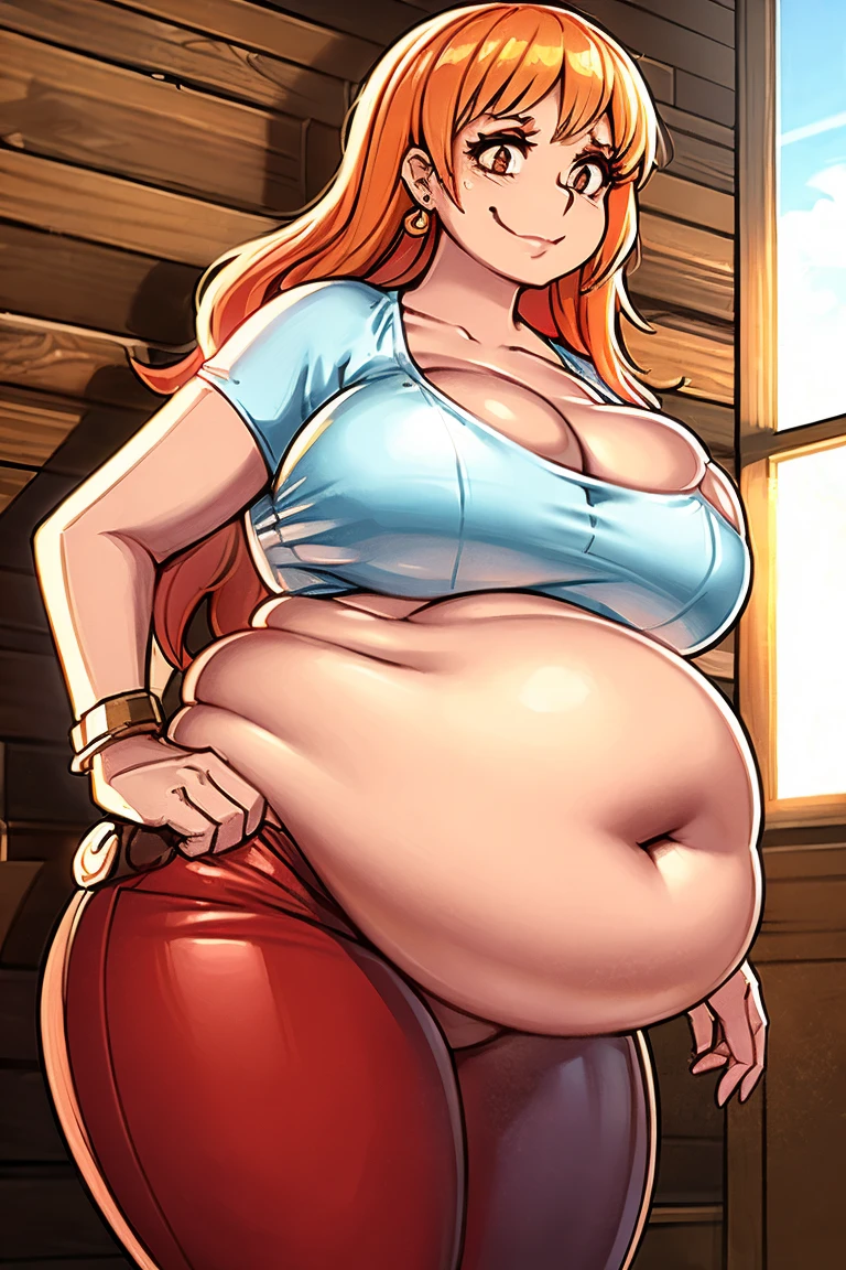 <lora:Daphne:1> pikkydaphne, 1girl, human, light skin,   solo, nude,  orange hair, black eyes, makeup, lipstick,  outdoors, day, long hair, (hourglass figure:1.4),(gigantic breasts:1.6), cowboy shot, (wide hips:1.3), vagina, pubes, narrow waist, hyperbreasts, even breasts, nipples, pink nipples, huge nipples, puffy nipples, hyperass, thick thighs,  vagina, orange pubes naval, perfect anatomy, full body, five fingers, five toes, full body,  <lora:hyperfusion_279k_64dim-LoCon-v6:0.7>