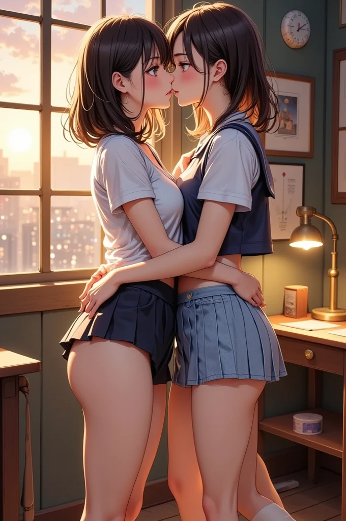 chihiro kosaka <lora:ТиÑ
иÑо ÐоÑака Ð¾Ð´Ð½Ð¾Ð¼Ñ Ð»Ð¸ÑÑ Ð±Ð¾Ð³Ñ Ð²ÐµÐ´Ð¾Ð¼Ñй миÑ(chihiro kosaka(school uniform):0.8>school uniform <lora:MultipleGirlsGroup(6+girls):1>Multiple Girls, ((2girls)) in full growth, best quality, masterpiece, ultra-detailed, high quality, (no panties), no bra, yuri, yuri sex, lesbi, lesbi kiss, lesbi sex, skirt lift, blush, stomach, clothes lift, (no bra), underboob,lifted by self, ((2girls)) in full growth, best quality, masterpiece, ultra-detailed, high quality, (lovers, yuri, lesbians, female couple: 1.2), kissing, hugging, girls caressing each other, kissing breasts, whore, seduction pose, lesbian, ((lesbian sex)), against will, (no panties), no bra, 1girl in full growth, best quality, masterpiece, ultra-detailed, high quality, perfect nose, highly detailed skin, warm skin tone, defiance512, RAW photo, best quality, high resolution, (masterpiece), dreamlike, dreamy, modelshoot style, analog style, tonemapping, photorealistic, professional photography, sharp focus, HDR, 8K resolution, intricate detail, sophisticated detail, hyper detailed, (depth of field), highlight and shadow, volumetric lighting, cinematic bloom, professional light, looking at viewer, blotchy,