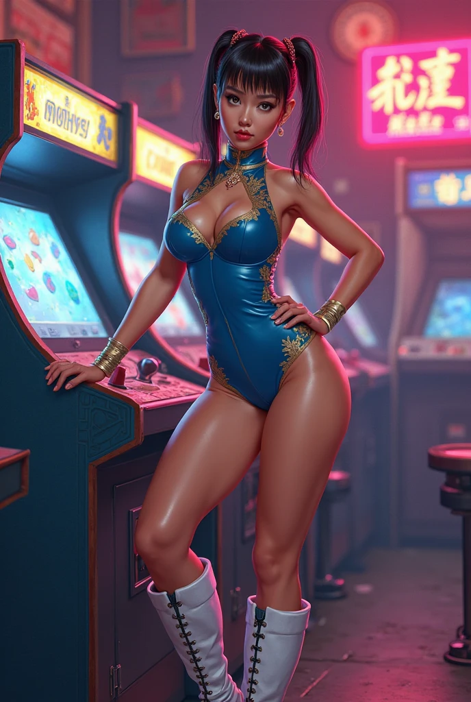 anime style, 1girl, woman, dark sorceress, (makeup:1),(intricate tattoos:1), bombshell hair, tarnished color:turquoise metal hair, Ballerina Bun, thicc athletic build, small breasts, caucasian, well-lit interior, in a colorful casino<lora:EnvyGoddessXL04:1><lora:EnvyBetterHiresFixXL01:0@0,0@.49,1@.5:hr=1>