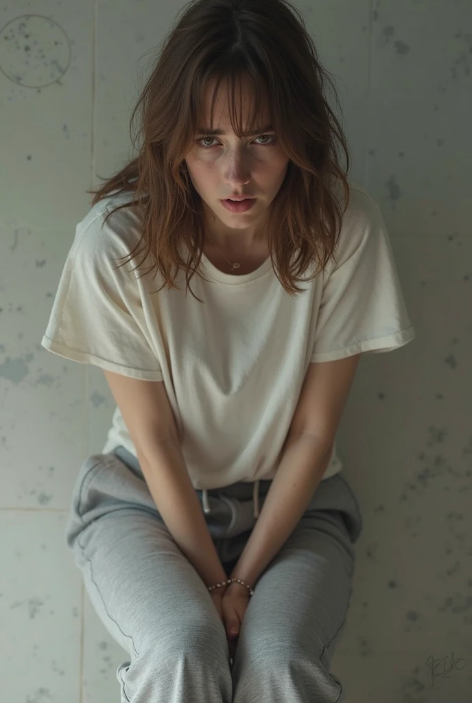 masterpiece, realistic, 8k, (1woman:1.3), european, white shirt, (red hair:1.1) , <lora:A_Mullet_Cut:0.7>mullet-hair, short hair,(long mullet:1.3),
