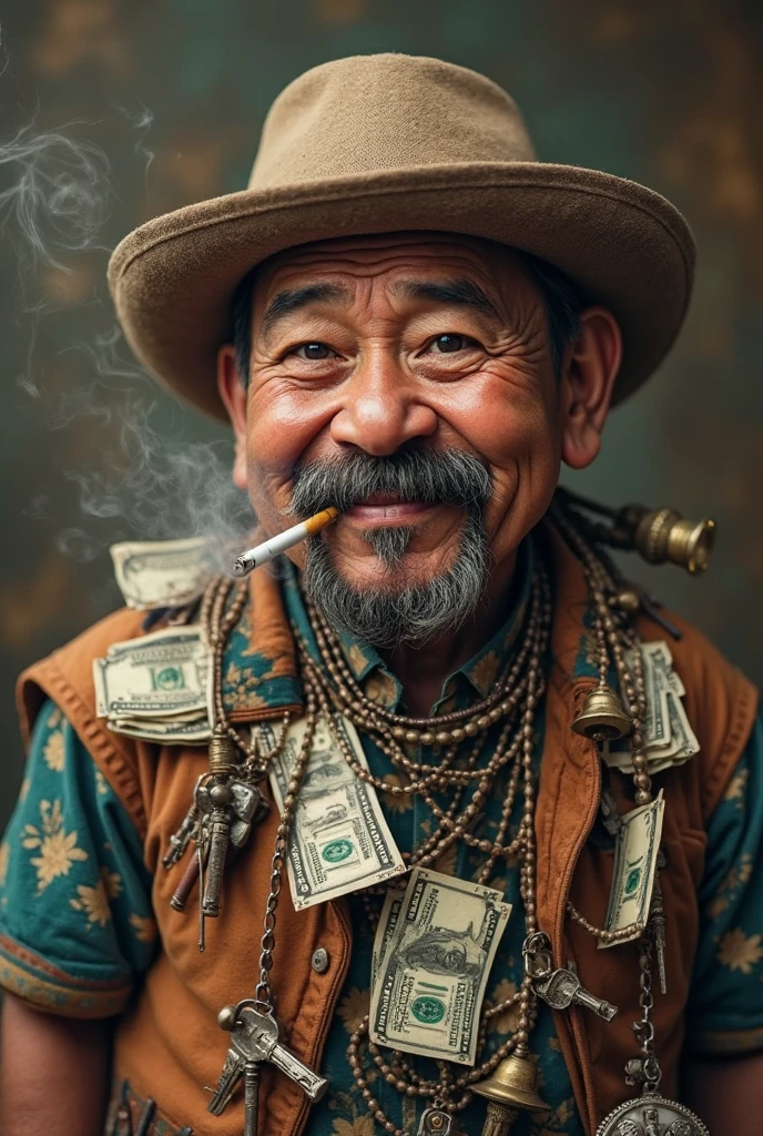 kakek sakit leher di kompres uang lima puluh ribu rupiah