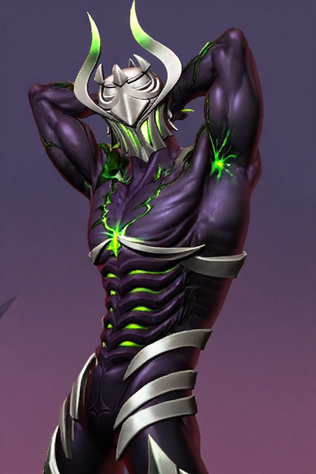 Absurdres, very detailed features, very detailed character, very detailed scene, upper body
{{1character, male evil, biomechanic humanoid reptilian, green scales, 3 orange eyes, laughing}}