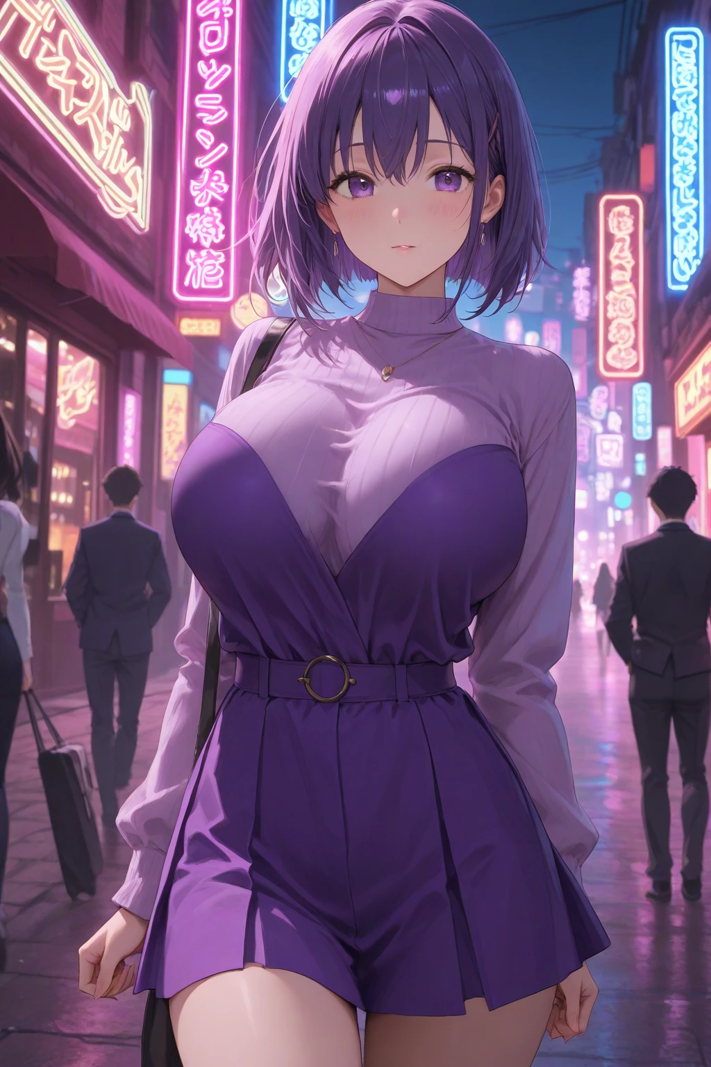 anime artwork, score_9, score_8_up, score_7_up, score_6_up, score_5_up, score_4_up, Kaina Tsutsumi
,, breasts, , big breasts, , , , she is 24 years old, , ,horny, , , , style_3, , outdoors, raining, , wet, dark atmoshpere, , gaps in the clouds,