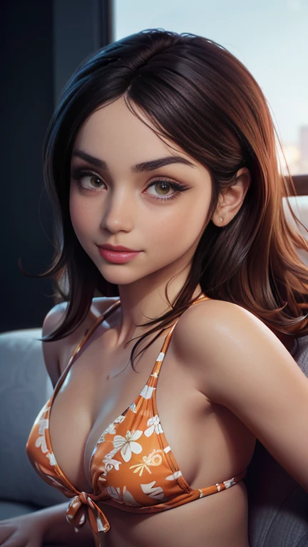 1girl, Mature female, sexy, fitness body, legs, Full Breasts, freckled, perfect face, makeup, make-up, red lips, Round Eye Shape, (Flirty smile facial expression:1.3), Harem pants and bandeau top, Tall, Wide Hips, Triangular Face, Dark Skin, Auburn Hair, Brown Eyes with Green Flecks, Long Nose, Thin Lips, Receding Chin, Shoulder-Length Hair, Coarse Hair, Boho Braid, saggy breasts, Threader earrings, soft pink satin lipstick
A secluded rooftop terrace with a stunning cityscape view, wide angle, long shot,
good hand, 4k, high-res, masterpiece, best quality, proportional head:1.3, finely detailed skin, sharp focus, (cinematic lighting), night, soft lighting, dynamic angle, (detailed face without mask:1.2),