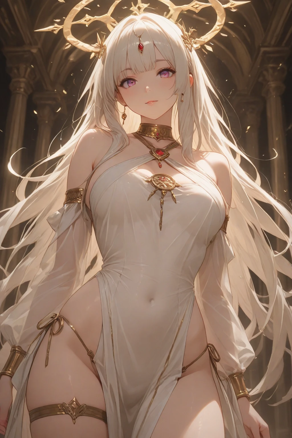 marble maiden statue, monochrome statue, detailed face, fine eyes, long eyelashes, long hair, delicate hair, masterpiece, very delicate, very detailed, Artistic, Sculptural works, Spotlight, Light bulb color, Enhance contrast, highest quality, best image quality