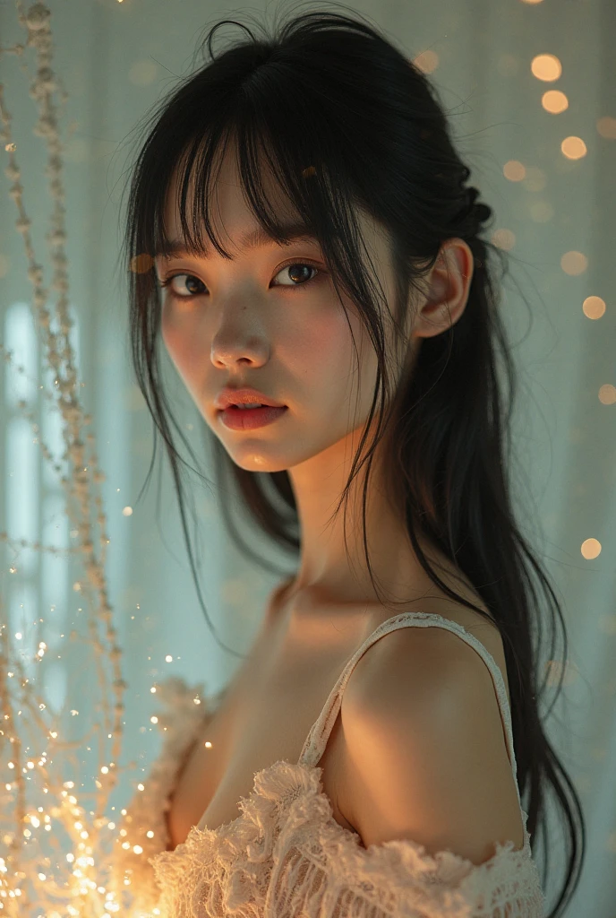 {{{{{3,318 trillion pixels high resolution, vivid filter, nsfw, A girl I thought was still very young showed her panting face and ample breasts so I gave her an aphrodisiac to make her look even sexier figure, Realistic scenery and lovely nudity Japanese girl in a romantic Cylindrical crystal sparkling herbarium filled with flower oil, She's drastically panting, to reveal her nipples and full tits, thicken the lips look pretty, Her fluffy skin and curvy back, Boobs are fluffy and bouncy, Tits that get rounder bigger}}}}}, {{{{{The sight of her wearing puberty lipstick and makeup is too erotic, detail of The panting face of a neat and cheerful girl loved by everyone, Her cute romantic panting Inside a sparkling herbarium in female hormones oil depicted in detail, Trapping her in a cylindrical glittering herbarium and pouring in oils that remake her young and pretty and sexy, The young girl turns sexy as she kneels and moans and turns into the female hormones that run through her body, The bulge in the side of the breast is too cute, sideboob}}}}},{{{{{The hormones in the sparkling herbarium cause the innocent girl to change rapidly tits swelled up to huge gazongas form two beautiful mountains revealing a tight cleavage, It's too cute and innocent to see her go into her own world panting, All the sexiness that's amplified inside her makes her panting, Cuteness preserved forever shining in exchange for life from her, her beautiful slender underbust, slender curvy cute waistline, an lewd fetish for lips and necks and waistlines, her clearer nip line from underbust to hips, gloomy straight wig, thick vivid lips}}}}},{{Extremely detailed}}