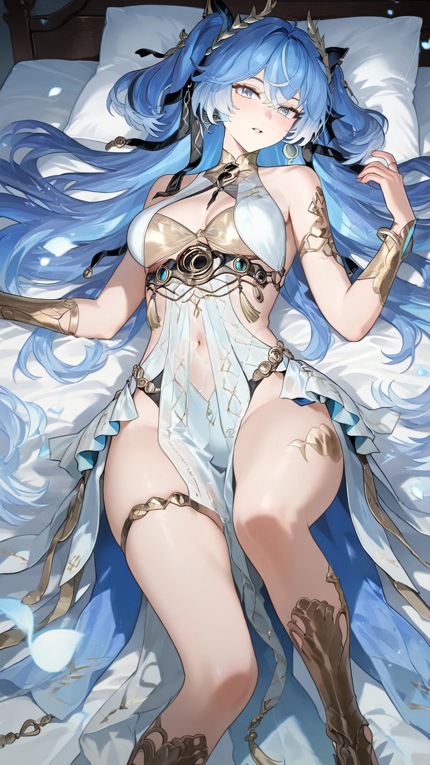 (masterpiece, finely detailed beautiful eyes: 1.2), ultra-detailed, illustration, 1girl, goddess of water, detailed background,