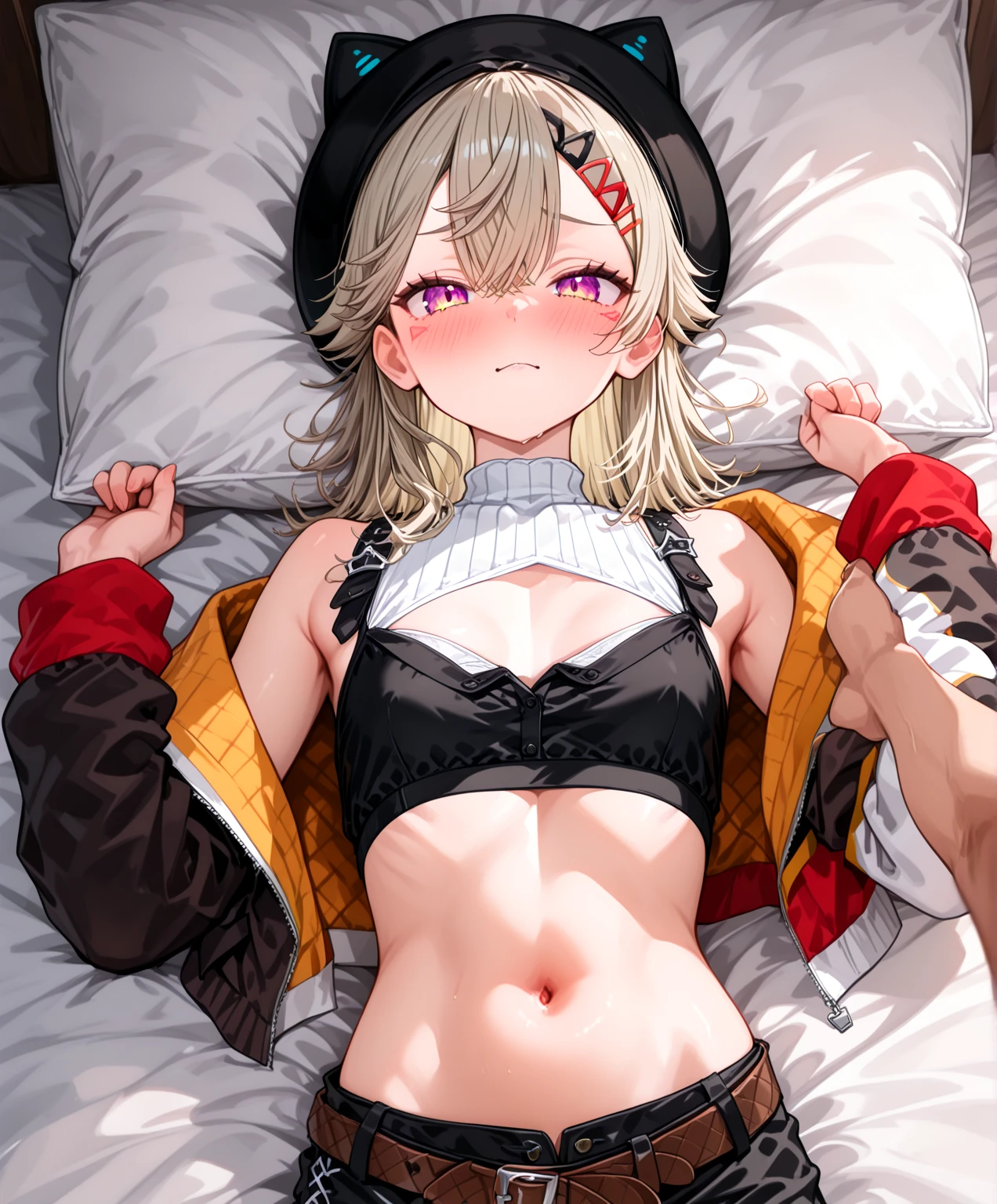 Himiko toga having very delicious sex with black lingerie