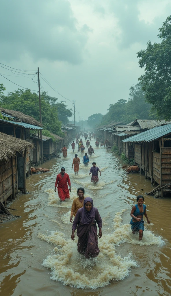 Muslim, Hindu , Christians are in a harmony in inclusive Bangladesh in flood situation