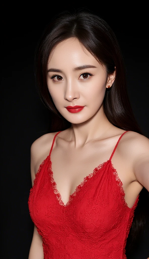 instagram photo, closeup face photo of 23 y.o Chloe in kebaya, Red Lipstick, sensual Lipstick, Sensational Make Up, cleavage, pale skin, (smile:0.4), hard shadows, Red G-STRING, bright lighting 