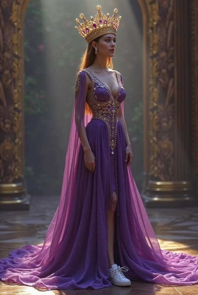 best quality, quality, masterpiece, (photorealistic:1.4),1girl, <lora:NG73mix:1>, Blue Purple Theme, (((masterpiece,best quality))),((good structure,Good composition,good atomy)), ((clear, original,beautiful)),dramatic lighting,smile,qingsha3,<lora:add_detail:0.5>,standing in a palace,palace