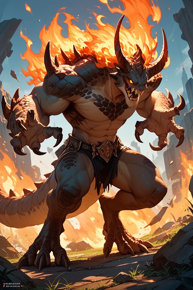 uploaded on e621, by Rafael Alburquerque, by Franz Xaver Winterhalter, by gerald brom, band Sandra Chevrier,
Alone ((death claw)) with ((grayish brown body)) and (claws) and (big horn) and and (Peaks \(\)), ((light yellow eyes)), BREAK, 
(detailed band Chen Hongshou death claw), (detailed lighting), (Detailed bright scales), BREAK, (()), (((photorealistic))),
(((standing at floating hotel with water on autumn daand))), (cinematic lighting), (((detailed background))), ((depth of field)),
((low angle view)), (((three quarter view))), (half body shadow),
[realistic proportions], [ withtent, adult, , only, pen, pen erecto], [sharp focus], (withtenido cuestionable), (shading), (anything), ((Masterpiece)), BREAK