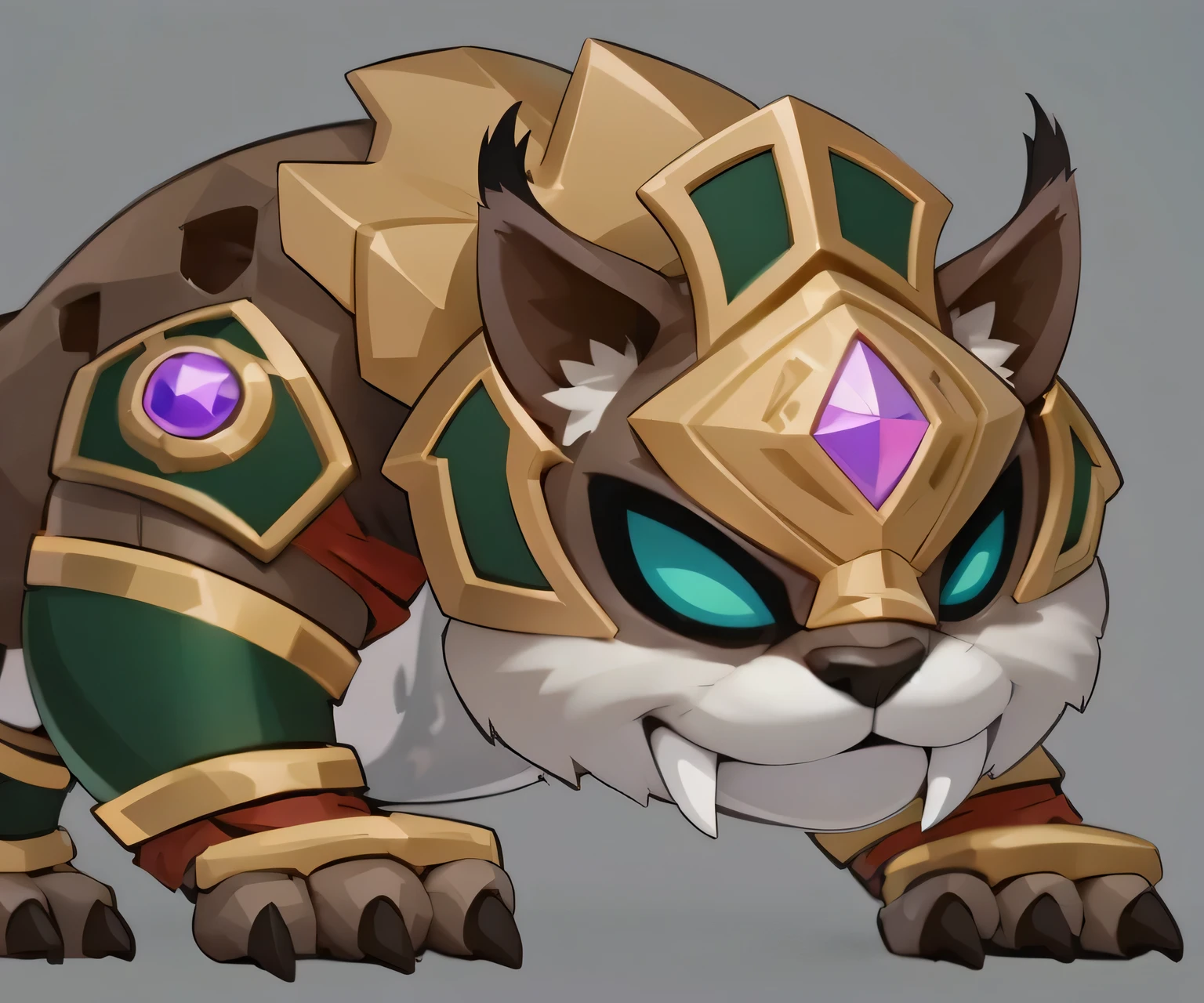 HD， two-dimensional,helmet，Metal，Civet cat，paw，Armor