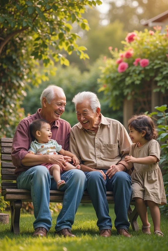 gay dads 59 years old kisses two kids daughters 