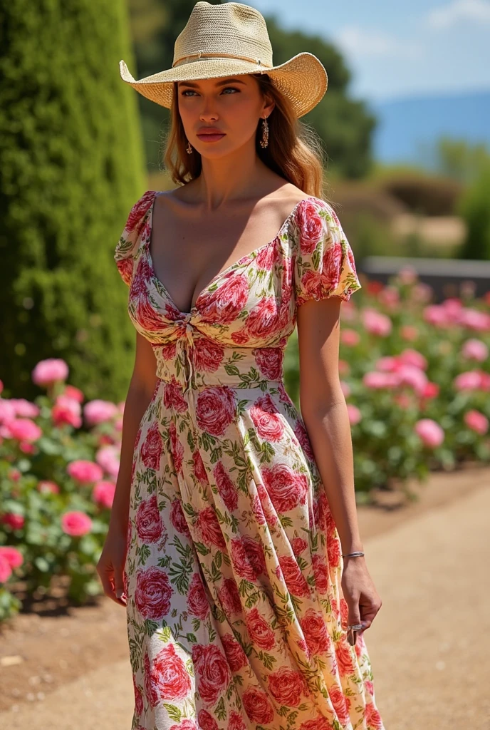 photo and gross. Alizée , Swing Dress Outfits, vintage dress with flowers, 22 years old, perfect body, 40's, perspective, half body detail, sharp focus, light mix, detail, 70's, (high skin detail: 1,2), 8k hd, DSLR, Luz outfit, high quality, Fujifilm XT3 Grainy Films.