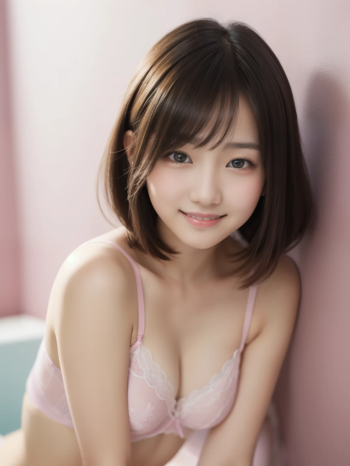 buzzer, Lustful, (Best Quality,4K, 8K, hight resolution, masutepiece:1.2), Ultra-detailed, (Realistic ,Photorealistic ,Photorealsitic:1.37), 1girl in, (Perfect body :1.2), Ultra-detailed face, Detailed lips, Detailed eyes, Sexy double eyelids, Beautiful detailed eyes, Beautiful detailed lips, Orange kimono, (After ), sexy flirty pose, short-hair, Hi-Res, Cinematic Angle, Professional Lighting, Unity 8k Wallpaper, Aesthetic, masterpiece, top-quality, Shy laughter, South Island, Waikiki, indoors, (Large Breasts:1.5), (Slim Body:1.5), (pink Cute See-through lingerie:1.5)