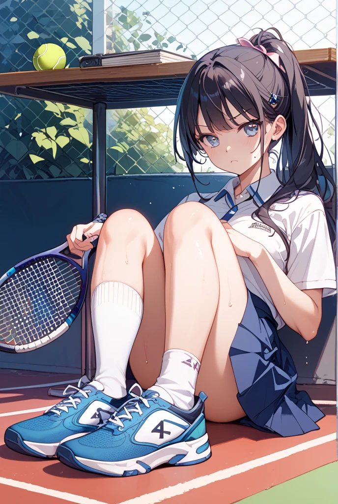 masterpiece, high quality, Full body portrait, Sports Girls, Table Tennis Women, Crouching, Hold a racket in your hand, Serious face